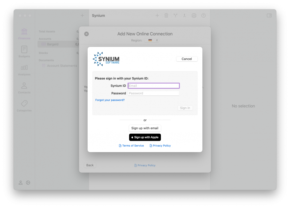 Synium » How to subscribe for Online Services in iFinance 5 to